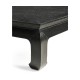 Square Ming Ebonized Coffee Table with Ebonized Rattan Top