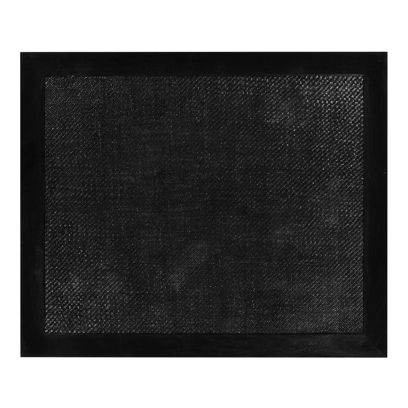 Square Ming Ebonized Coffee Table with Black Glass Top