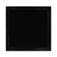 Square Ming Ebonized Coffee Table with Black Glass Top