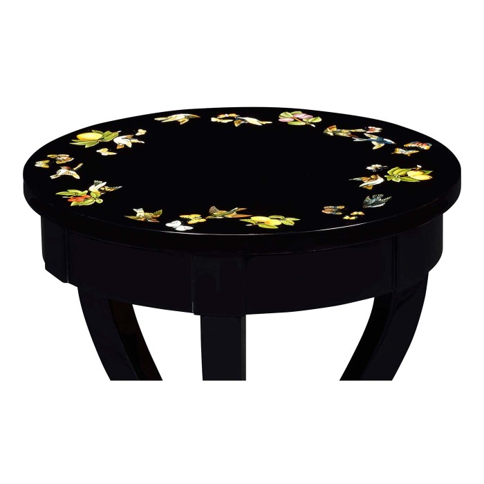 Biedermeier Black Cigarette Table