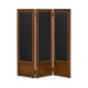 Medium Mahogany & Black Linen Folding Screen