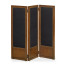 Medium Mahogany & Black Linen Folding Screen