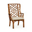 Imperial Mahogany Lattice Back Wing Chair