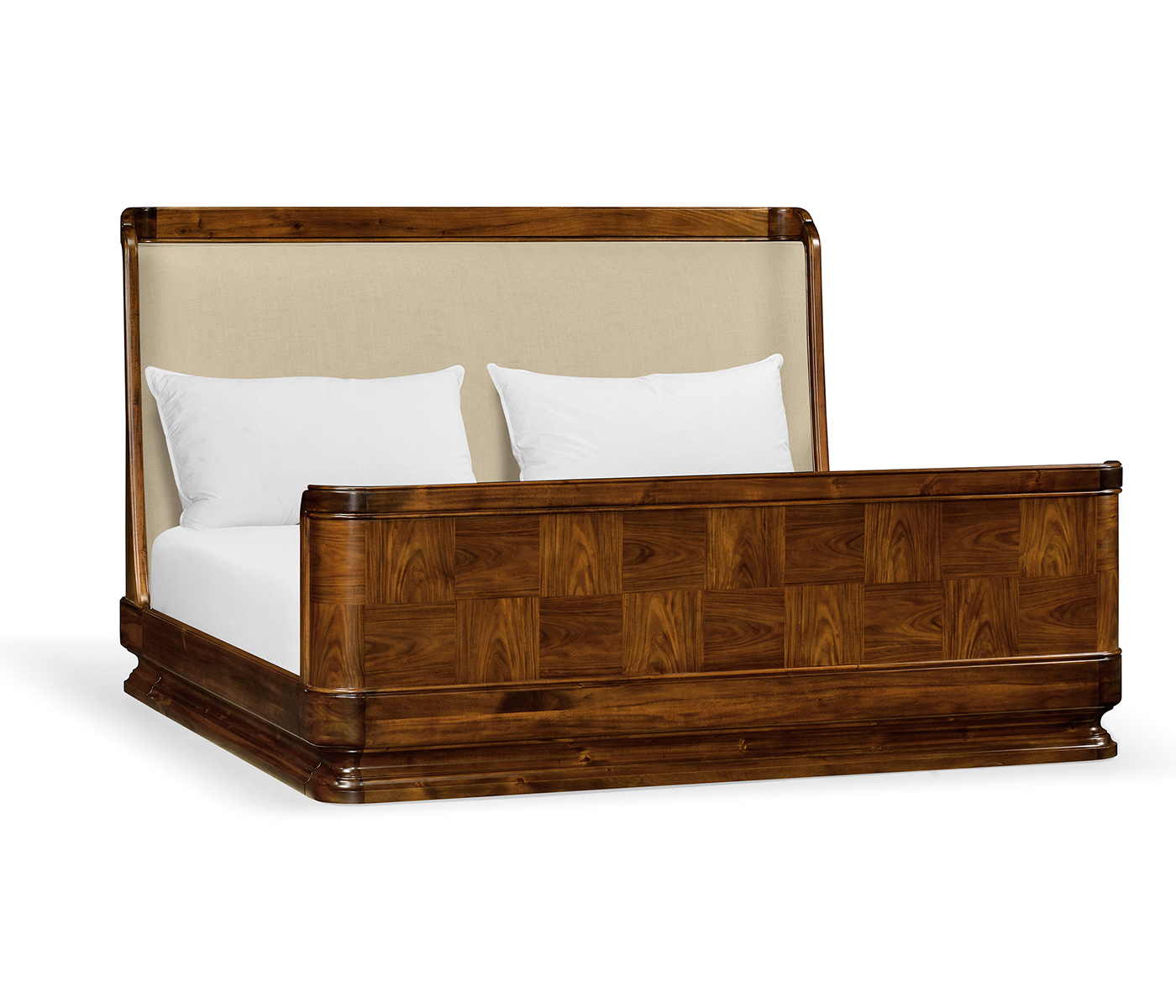 Moderne High Lustre Santos Rosewood Cali King Bed