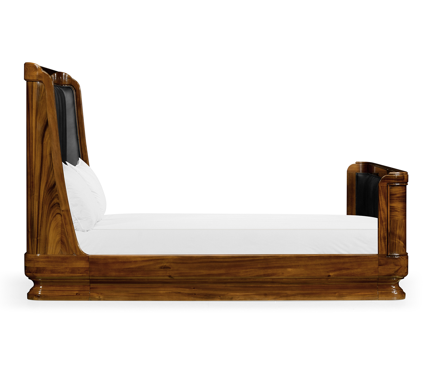 Moderne High Lustre Santos Rosewood Cali King Bed