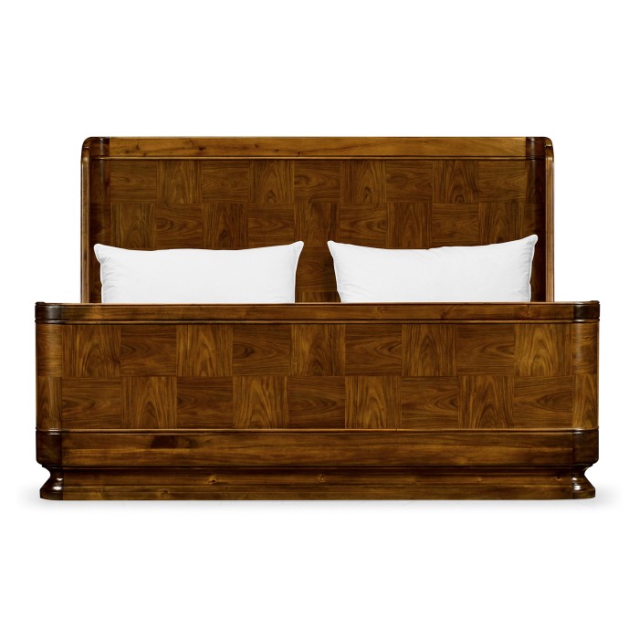 Moderne High Lustre Santos Rosewood Cali King Bed