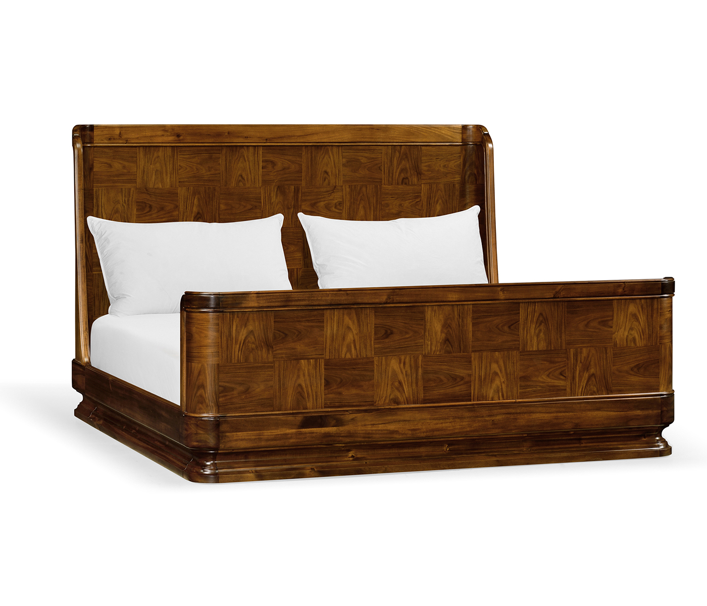 Moderne High Lustre Santos Rosewood Cali King Bed