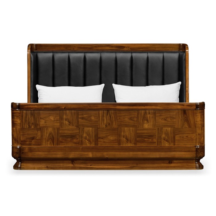 Moderne High Lustre Santos Rosewood UK King Bed