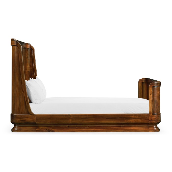 Moderne High Lustre Santos Rosewood UK King Bed