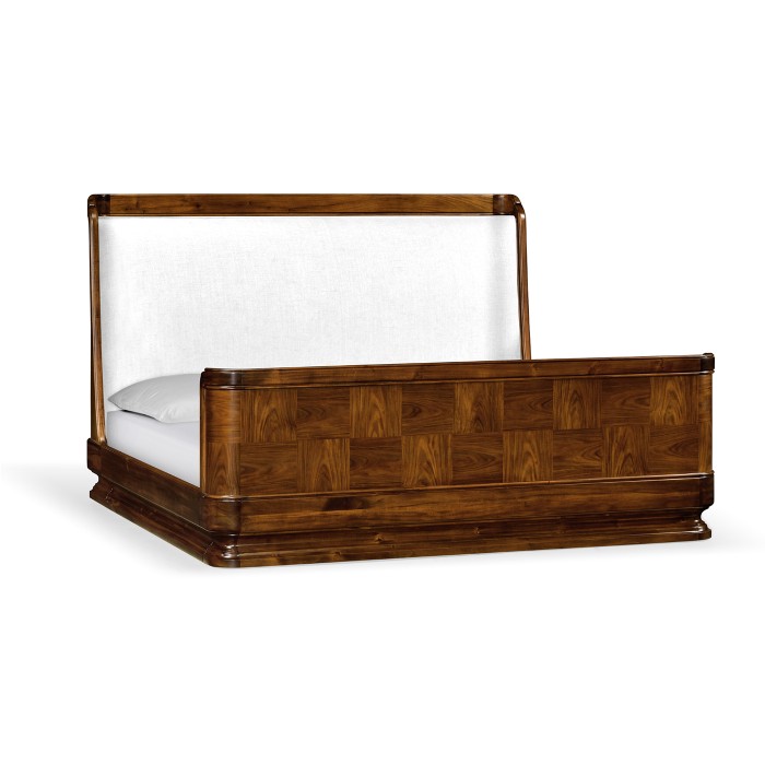 Moderne High Lustre Santos Rosewood UK Queen Bed