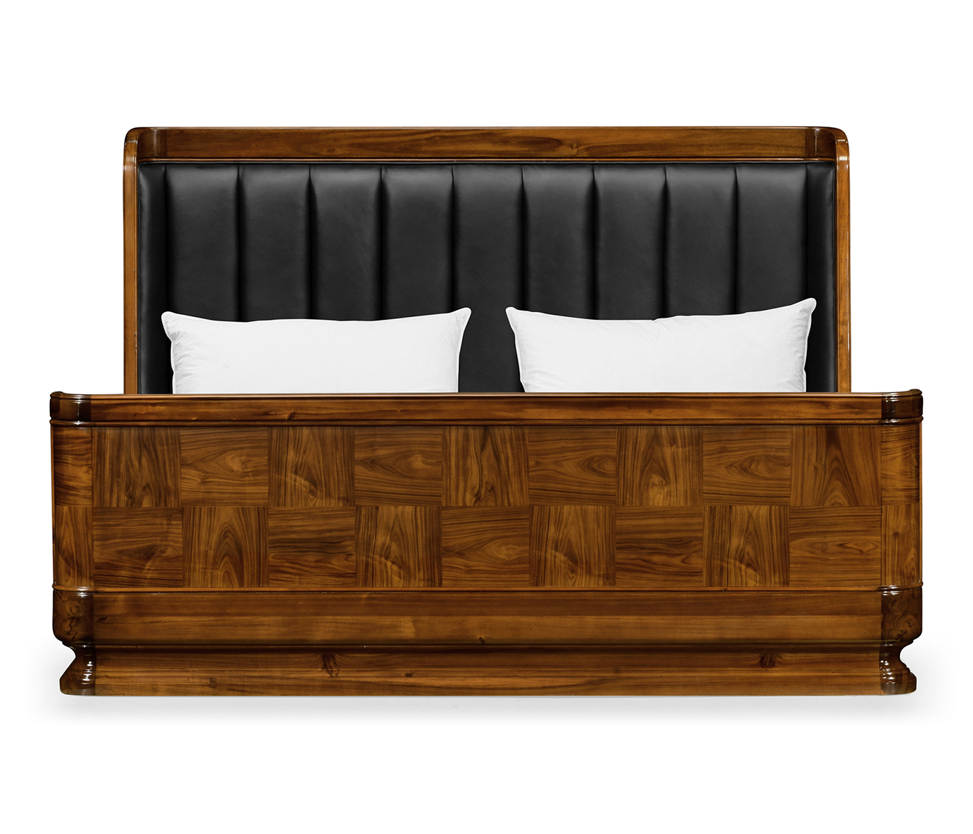 Moderne High Lustre Santos Rosewood UK Queen Bed