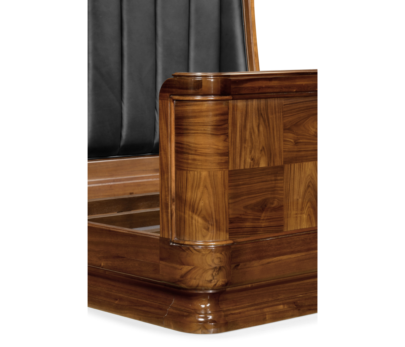 Moderne High Lustre Santos Rosewood UK Queen Bed