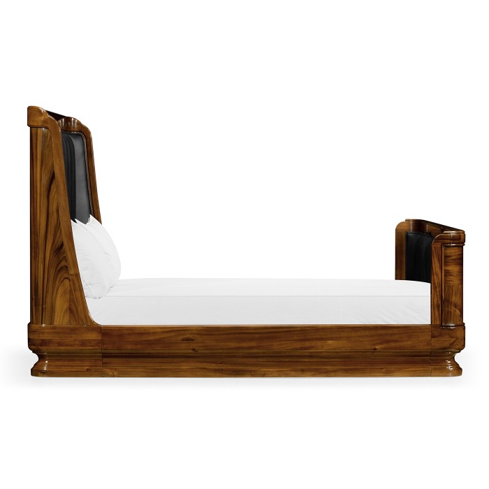 Moderne High Lustre Santos Rosewood US King Bed