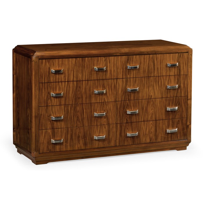 Moderne High Lustre Santos Rosewood Chests of Eight Drawers