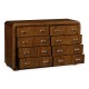 Moderne High Lustre Santos Rosewood Chests of Eight Drawers