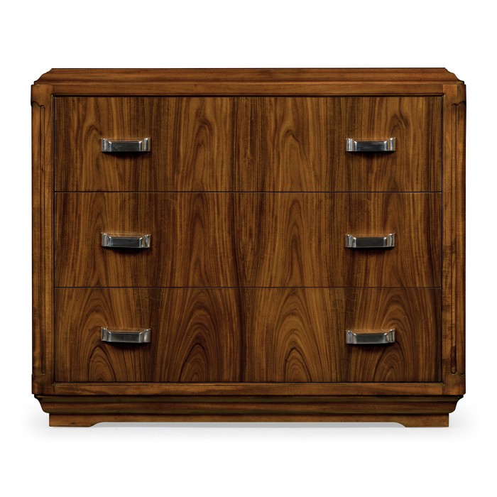 Moderne High Lustre Santos Rosewood Bedside Chest