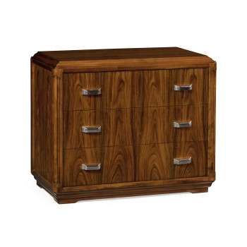 Moderne High Lustre Santos Rosewood Bedside Chest