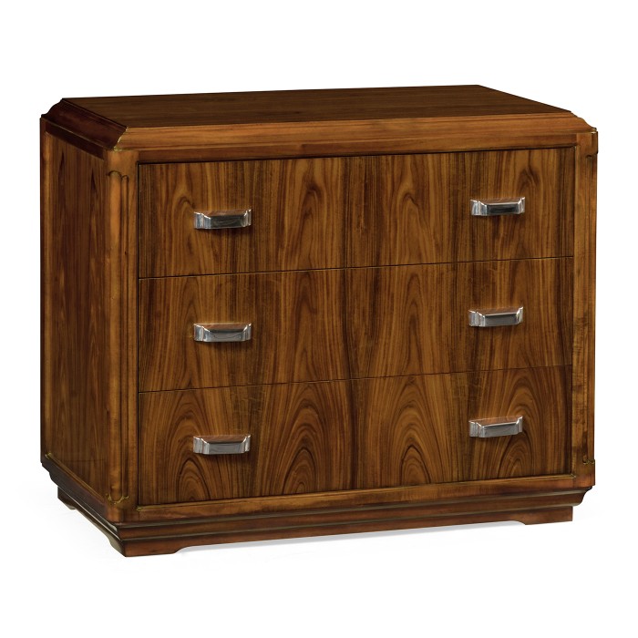 Moderne High Lustre Santos Rosewood Bedside Chest