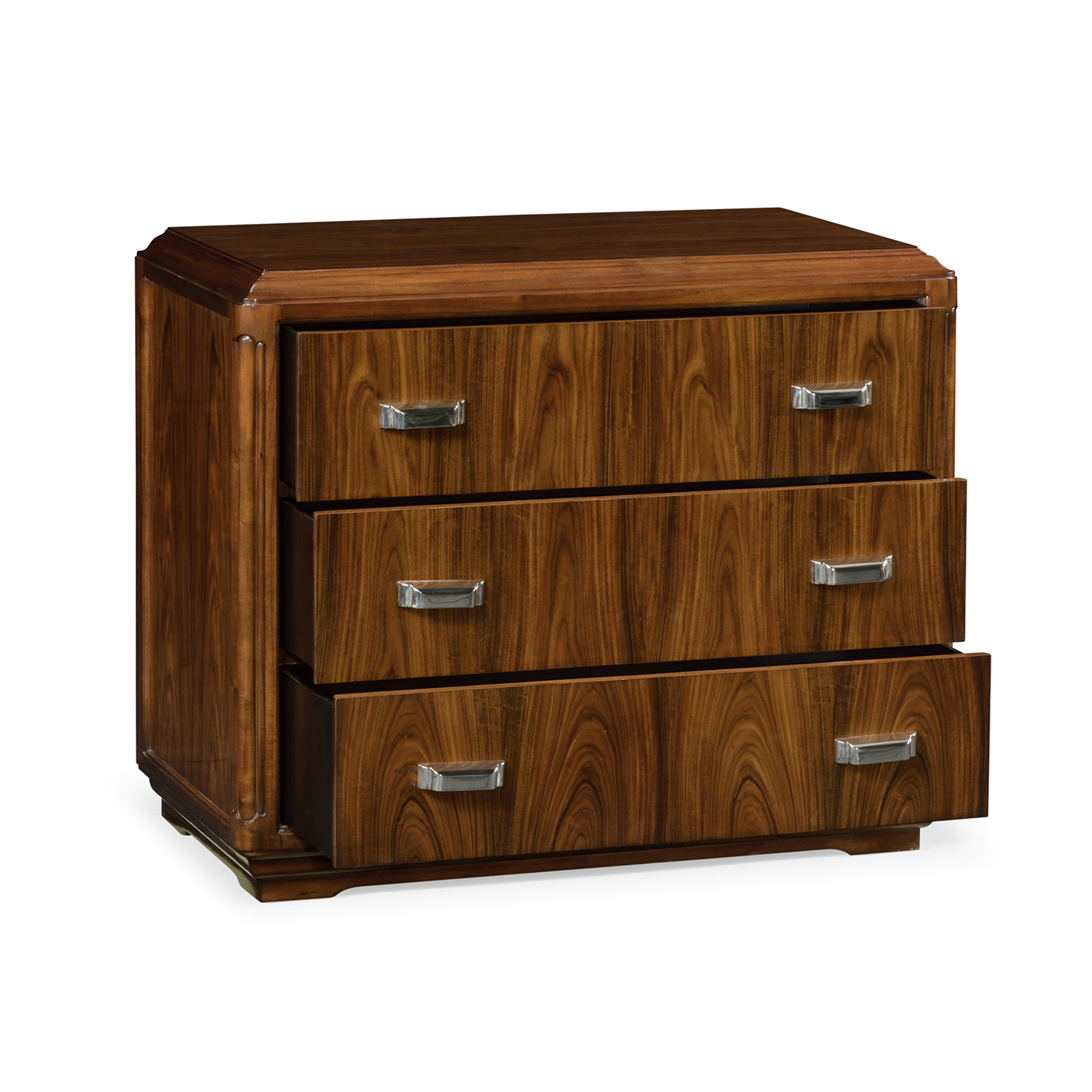 Moderne High Lustre Santos Rosewood Bedside Chest