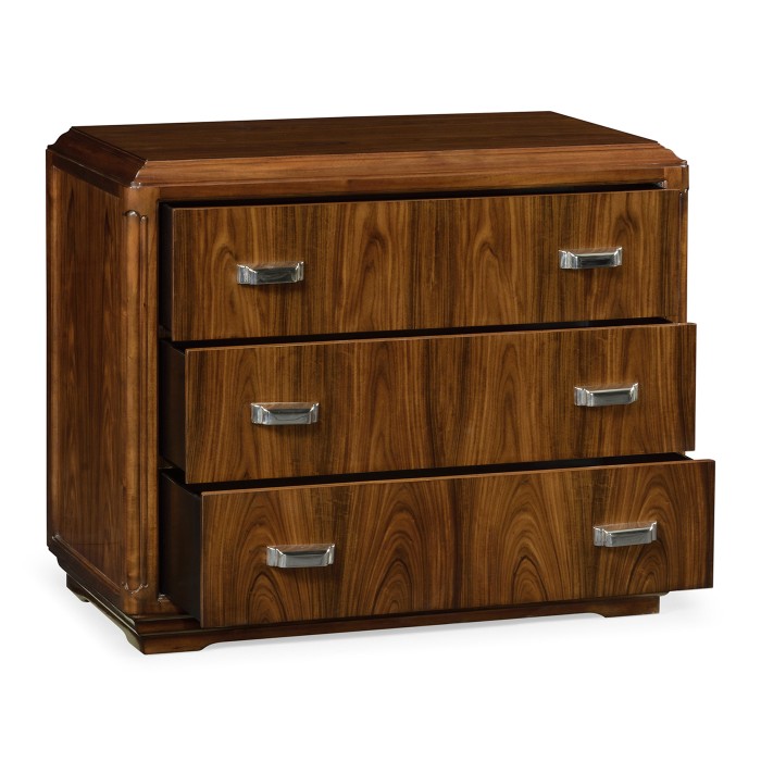 Moderne High Lustre Santos Rosewood Bedside Chest