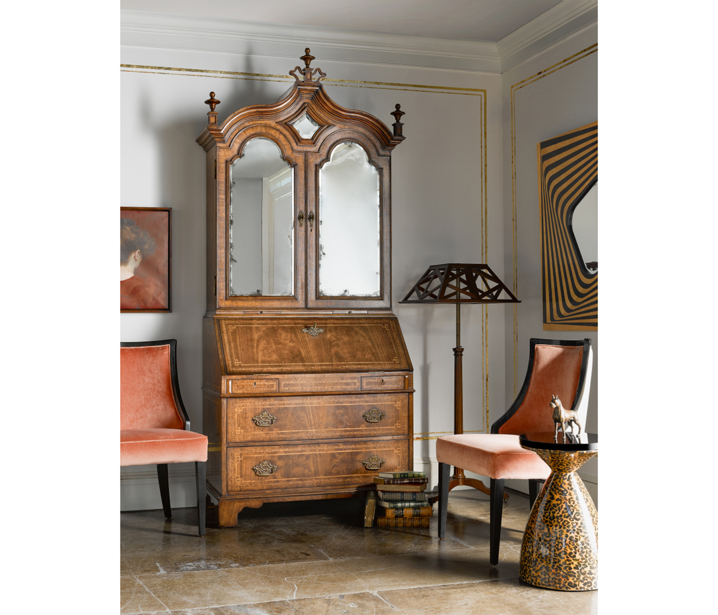 Pyramidal Lattice French Walnut Lectern