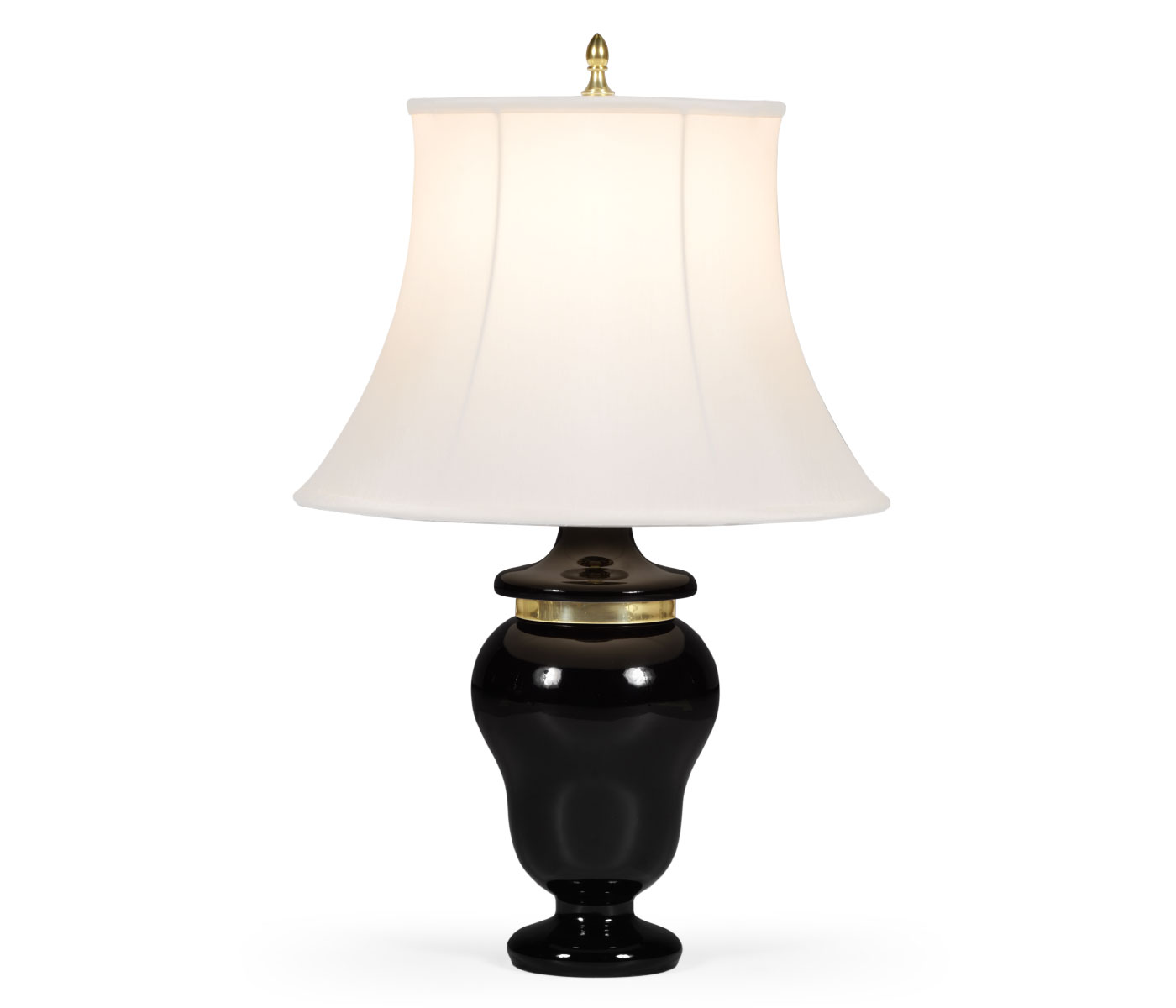 Black & Brass Urn Table Lamp