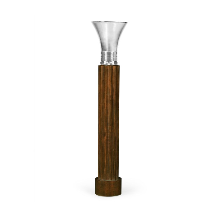 Trumpet Art Deco Walnut Torchere