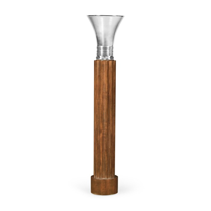 Trumpet Art Deco Walnut Torchere