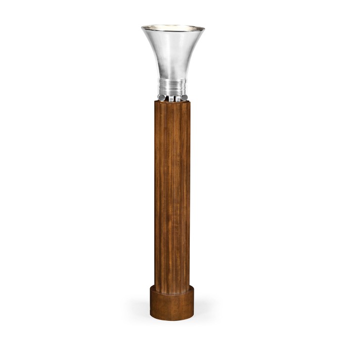 Trumpet Art Deco Walnut Torchere