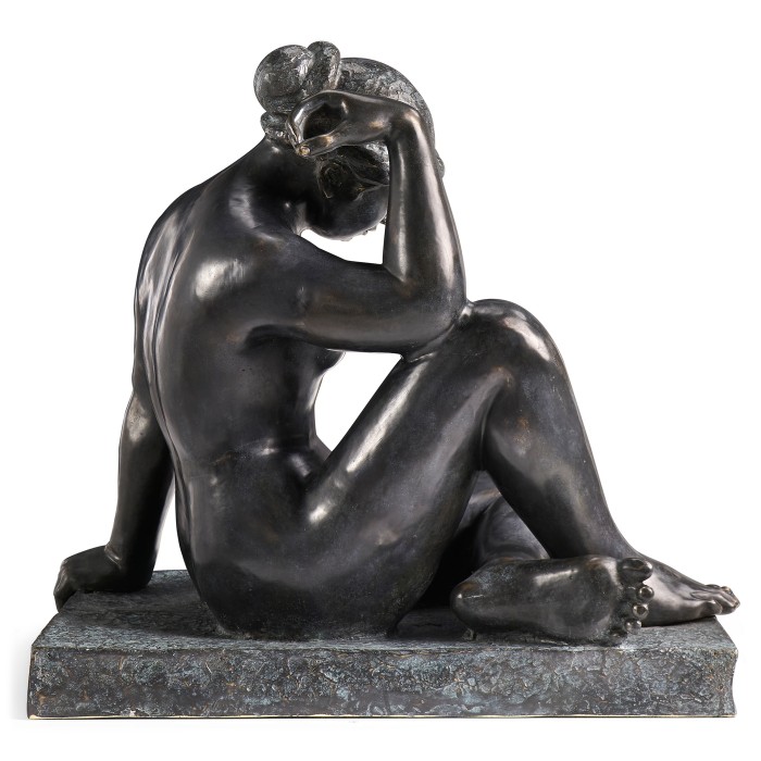 Art Deco Nude Female Left Sculpture