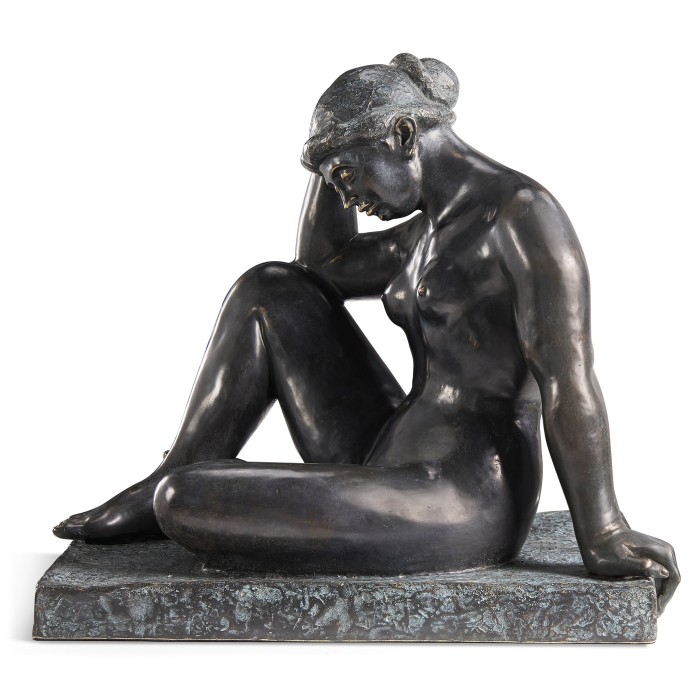 Art Deco Nude Female Left Sculpture