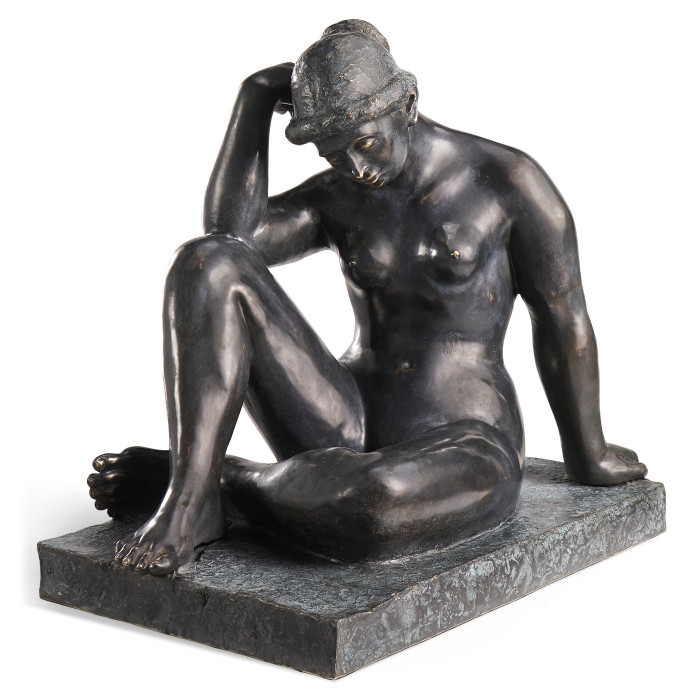 Art Deco Nude Female Left Sculpture