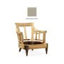Louis Philippe Antique French Walnut Tufted Arm Chair, Upholstered in MAZO