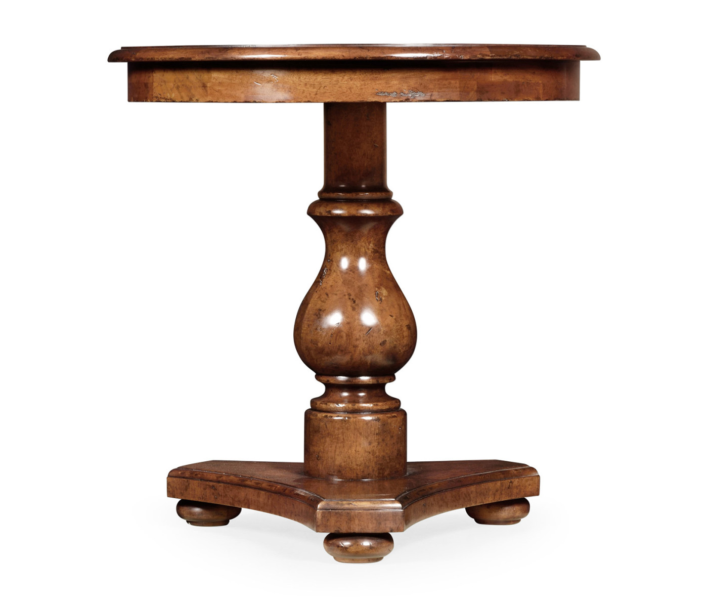 Biedermeier Walnut Pedestal End Table