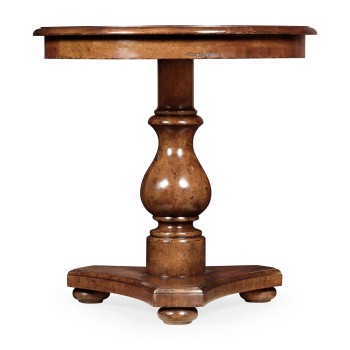 Biedermeier Walnut Pedestal End Table