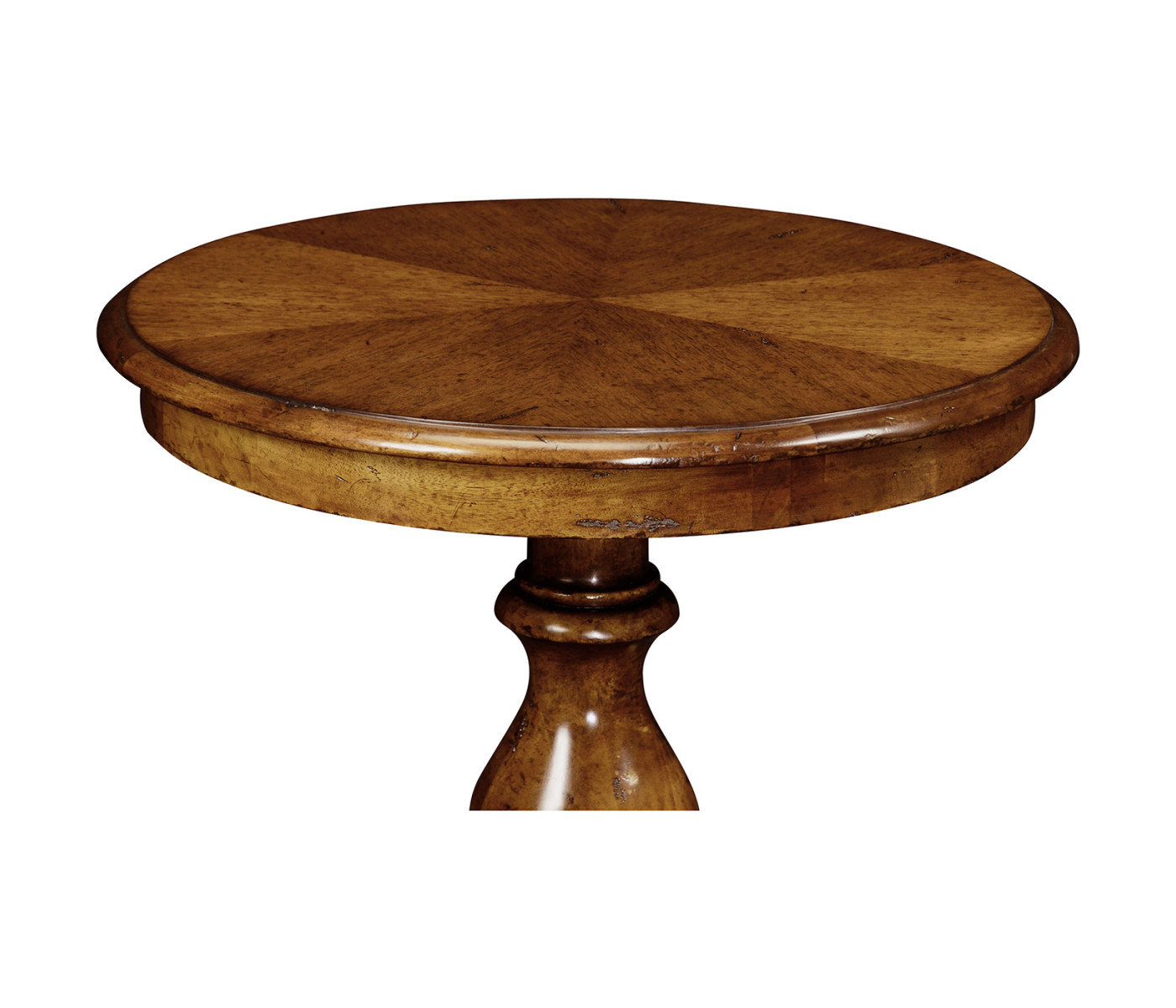 Biedermeier Walnut Pedestal End Table