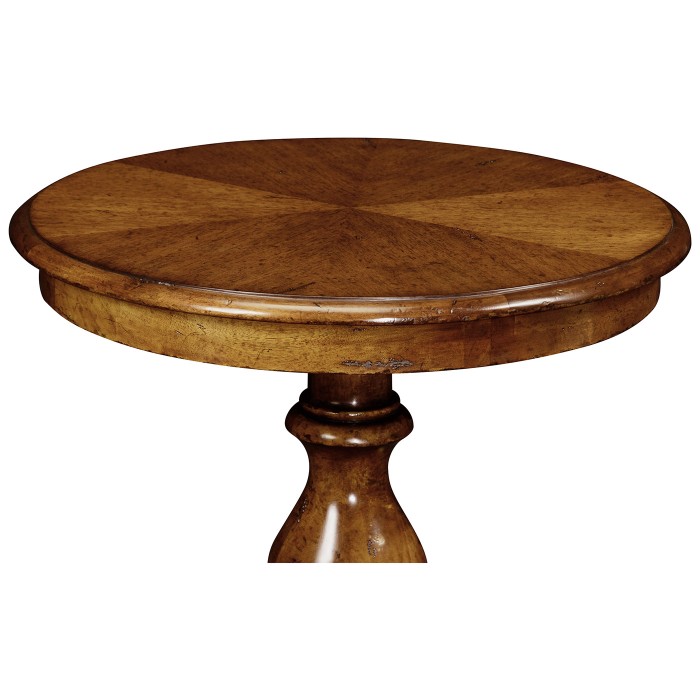 Biedermeier Walnut Pedestal End Table