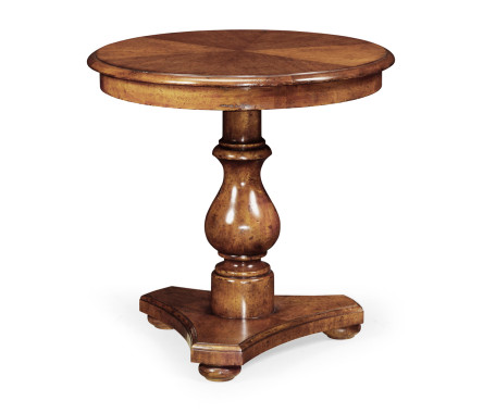 Biedermeier Walnut Pedestal End Table