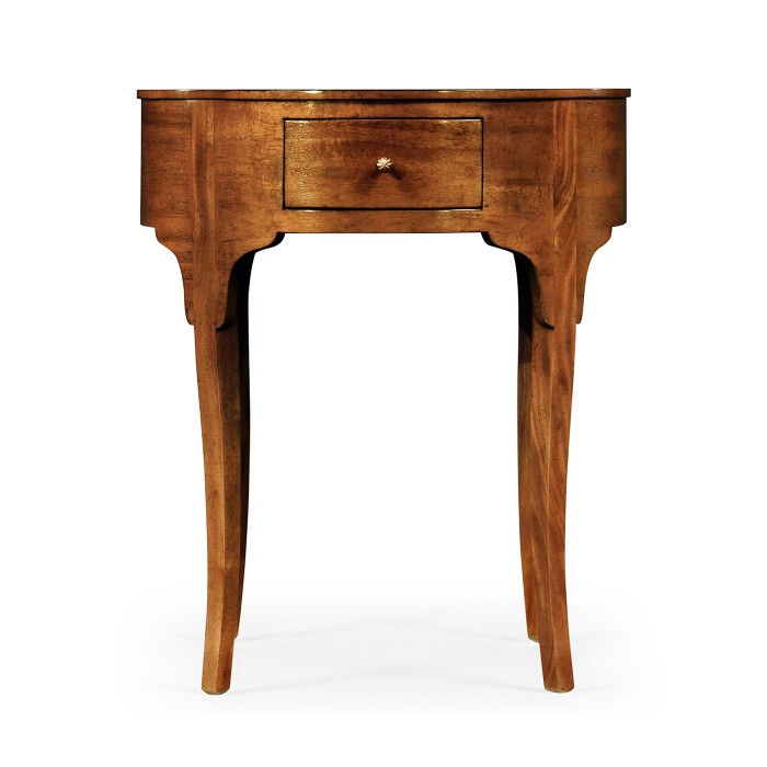 Biedermeier Imperial Mahogany Drum Table with Small Drawer