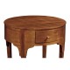 Biedermeier Imperial Mahogany Drum Table with Small Drawer