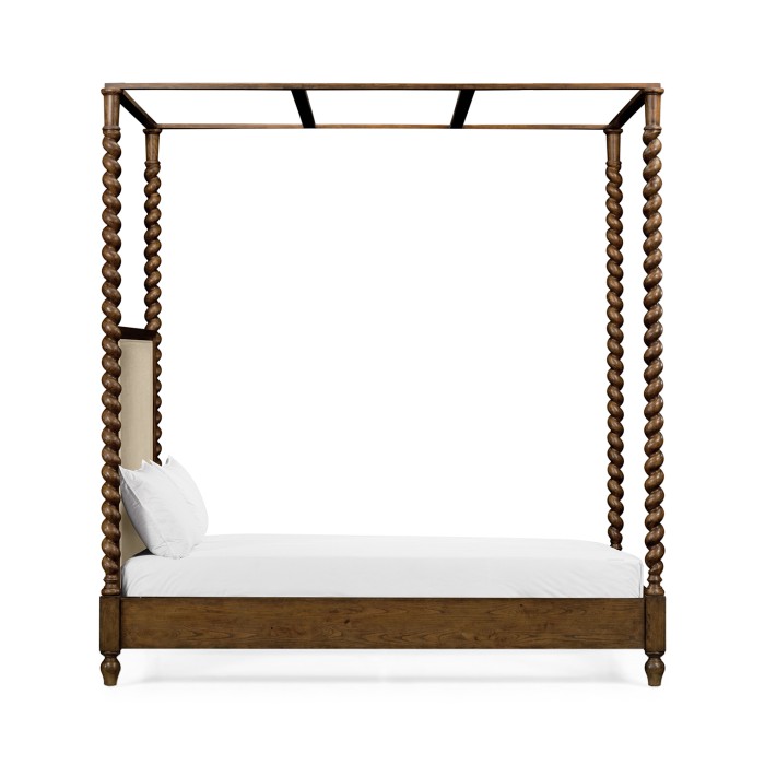 Four Poster Warm Chestnut UK King Daybed