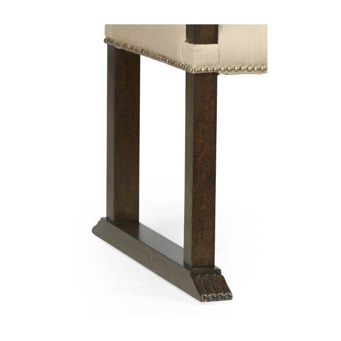 Acanthus Carved Rich Chestnut Dining Arm Chair