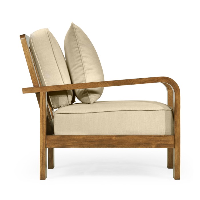 Moderne Medium Brown Elm Lounge Chair