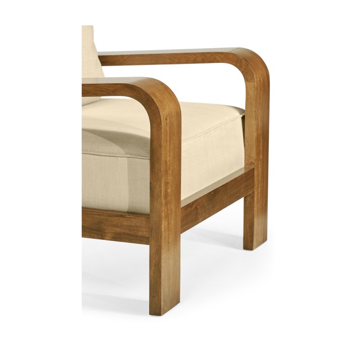 Moderne Medium Brown Elm Lounge Chair