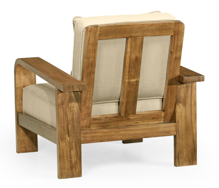 Moderne Medium Brown Elm Lounge Chair