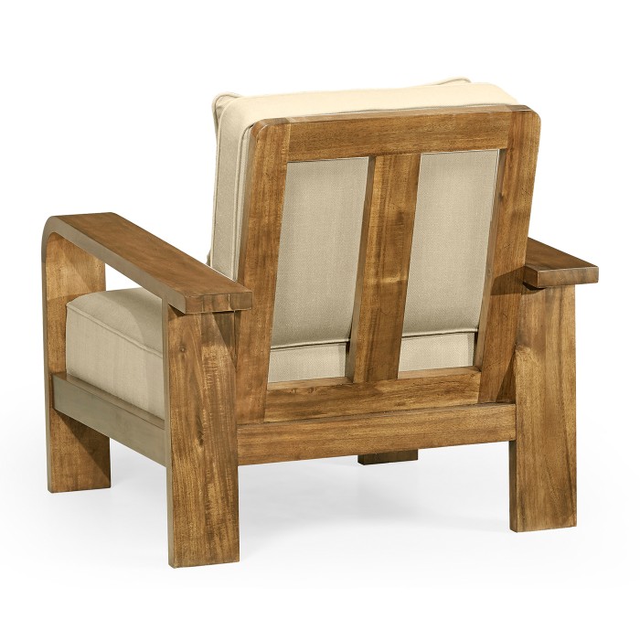 Moderne Medium Brown Elm Lounge Chair