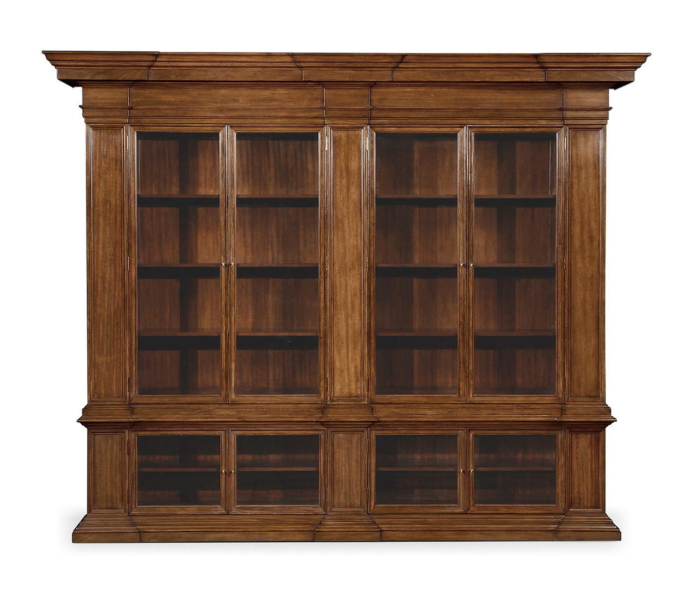 Venetian English Mahogany Bookcase