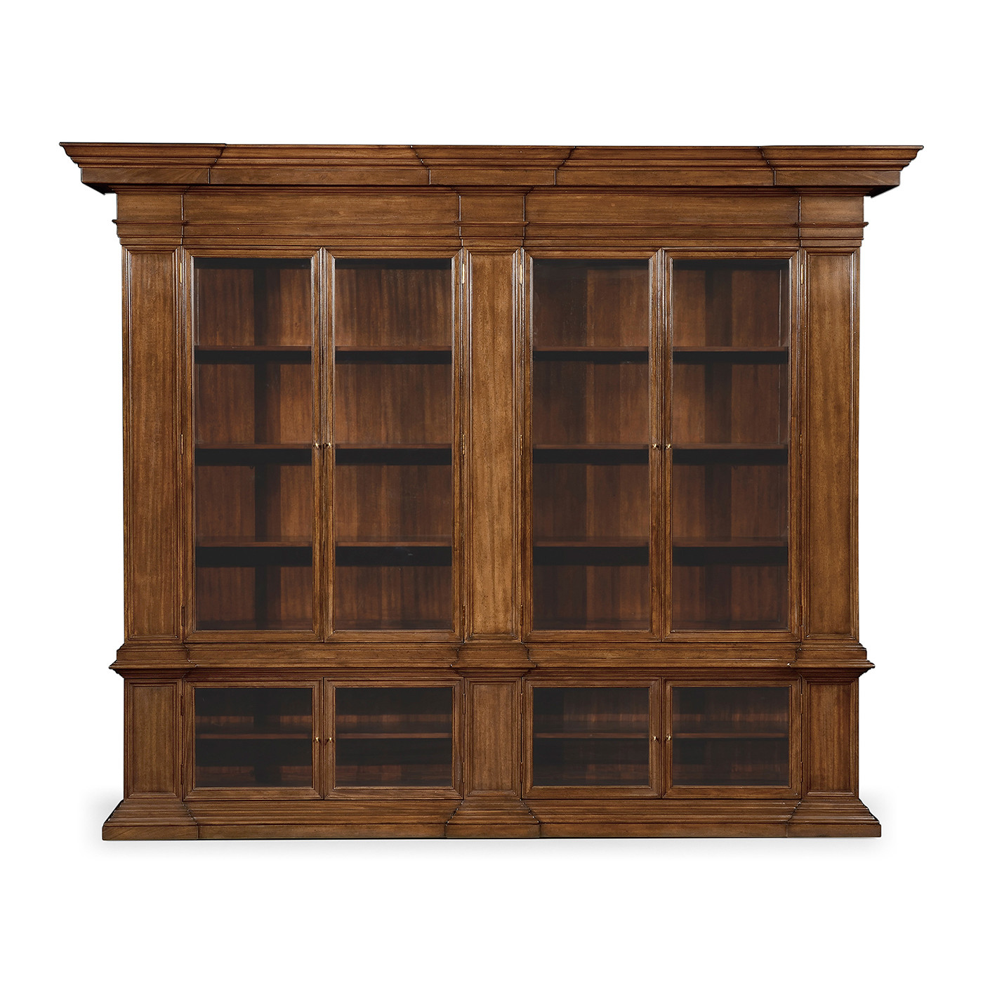 Venetian English Mahogany Bookcase