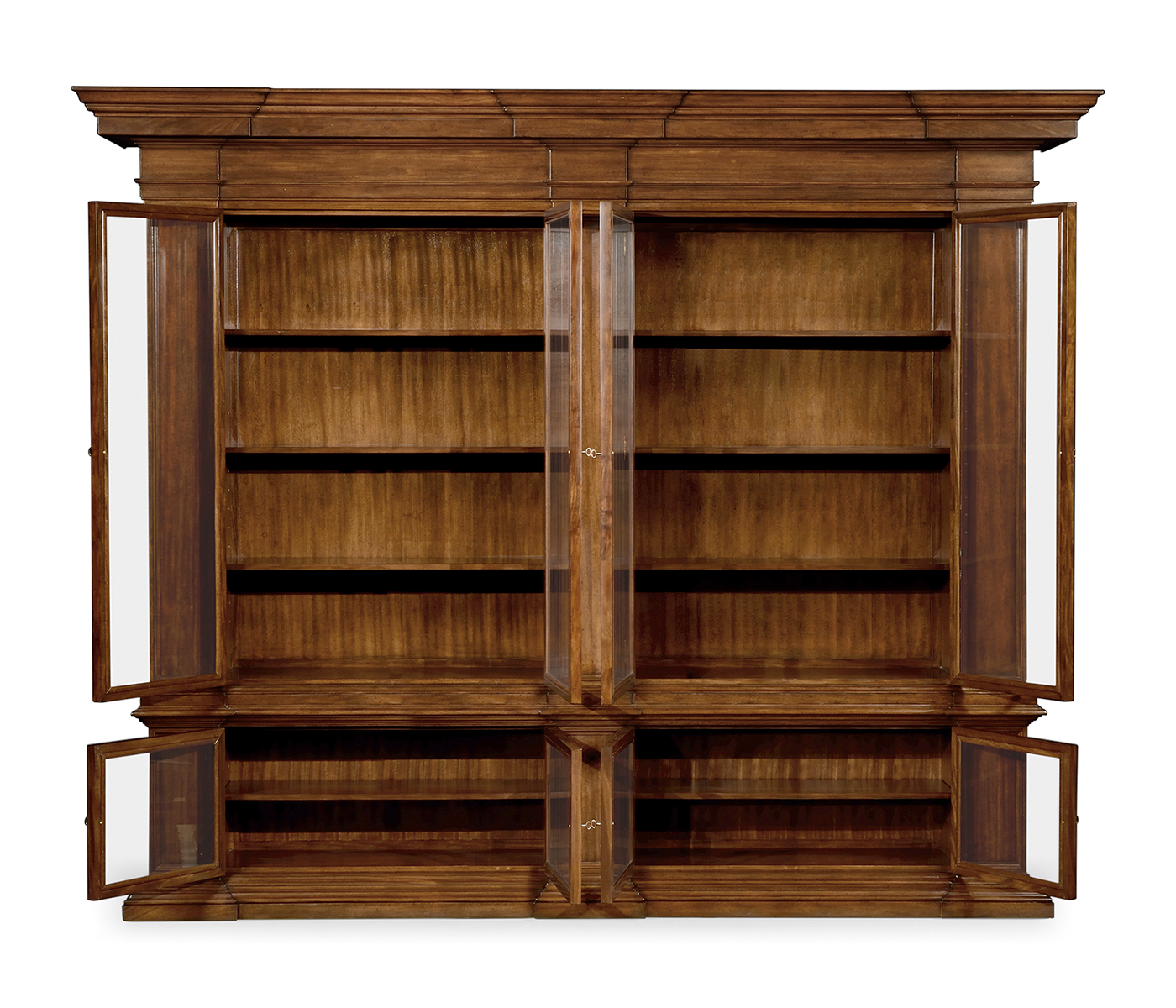 Venetian English Mahogany Bookcase