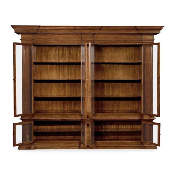 Venetian English Mahogany Bookcase